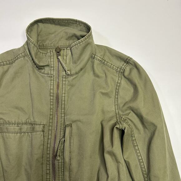 Madewell Fleet Jacket Military Army Green Chore Coat Size XS Canvas Zip Outdoor - Picture 2 of 8